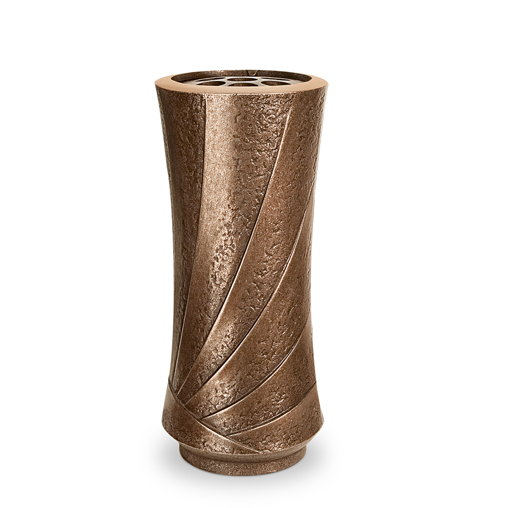 Blumenvase, Grab, Grabvase, Standvase | Bronze - braun