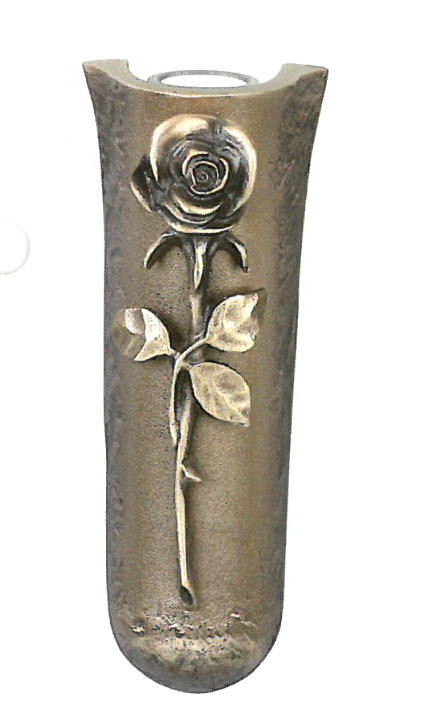 Wandväschen, mit Rose, Urnenwandvase, Kolumbarium-Vase