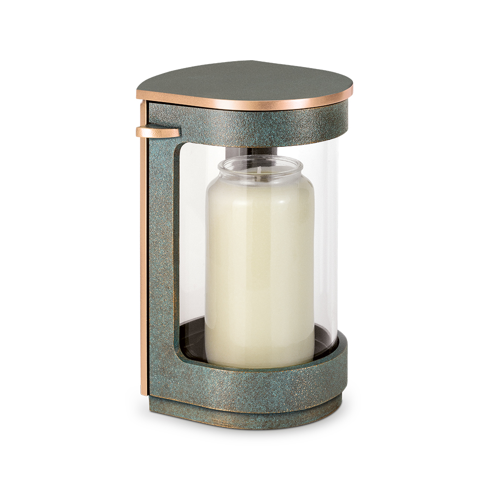 Grablaterne, neues Design, Strassacker, Grablampe | Bronze - braun