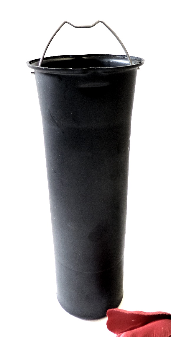 Vaseneinsatz, 18,5 cm H, 8,8 cm Ø außen oben, unten 6,8 cm