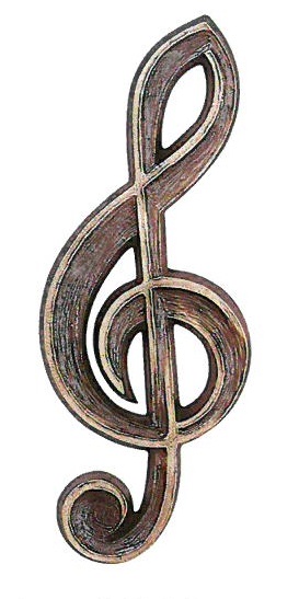Symbol, Grabschmuck, Notenschlüssel 20,5 cm