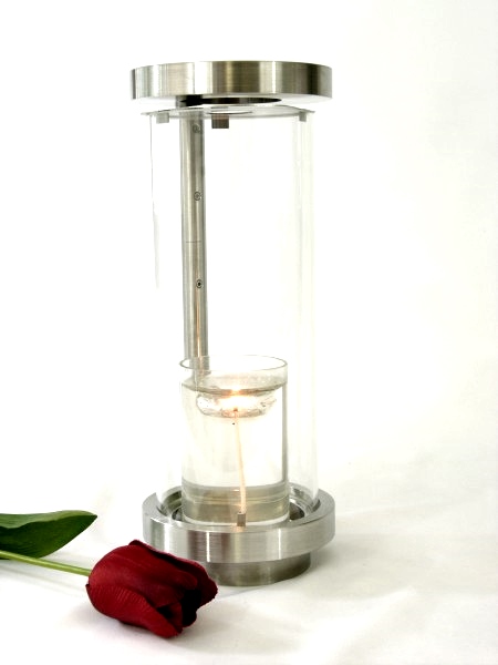 Laterne aus Edelstahl, Grablampe, Leuchte, Grabschmuck