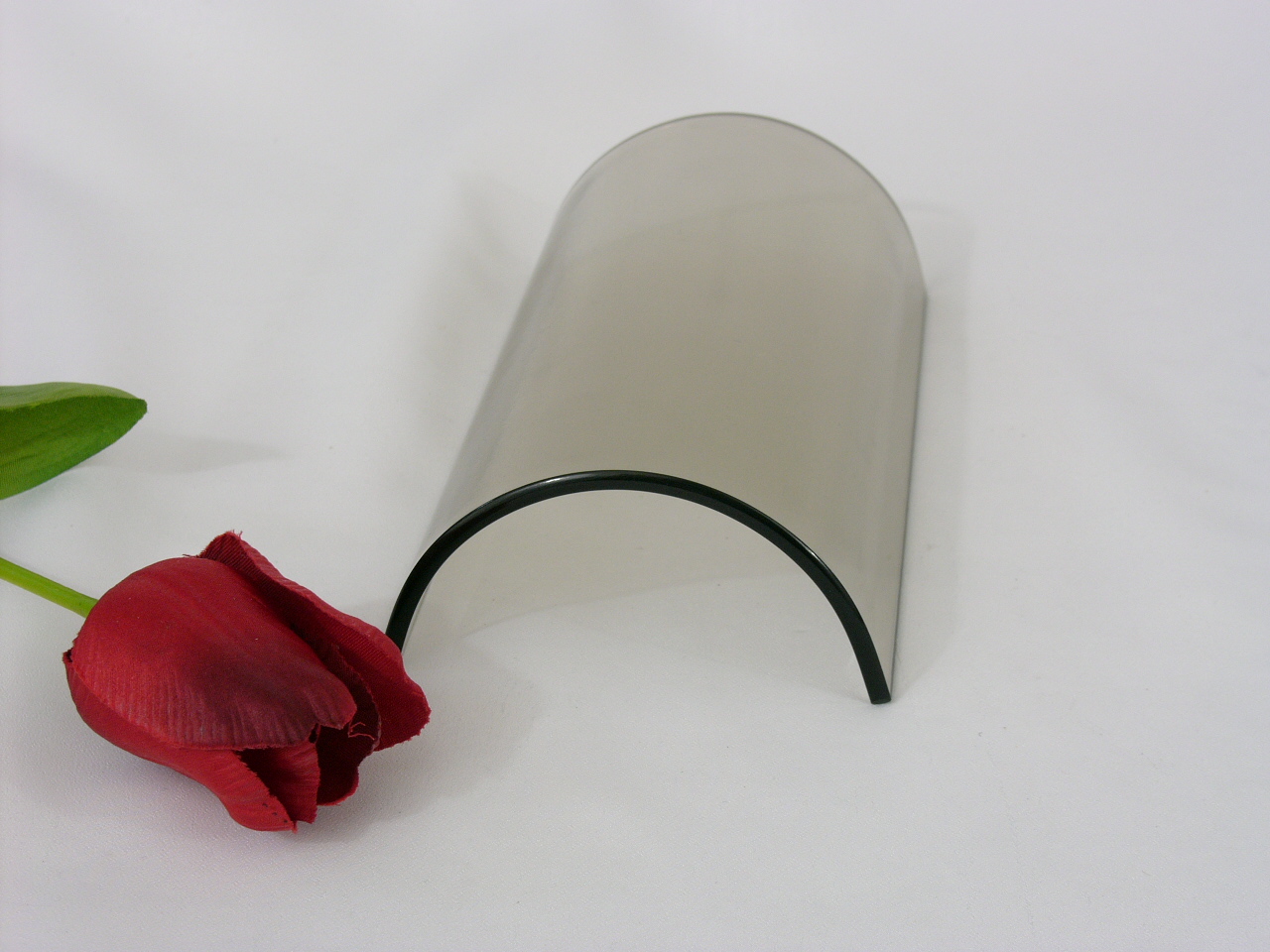 Glas, Halbzylinder, 4 Größen, rauchfarben