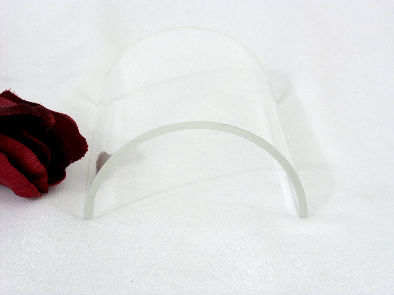 Halbrundes Ersatzglas, 18 cm H, Laternenersatzglas, Austauschglas