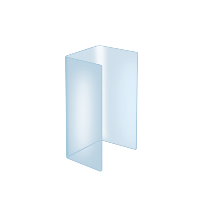 Weißglas Laterneneinsatz 18,5 cm h, 10,4 x 8,5 cm
