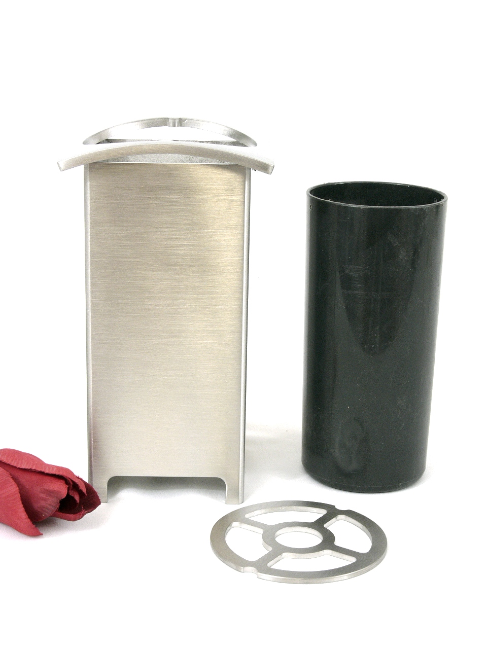 Vase "Quadrat" aus Edelstahl