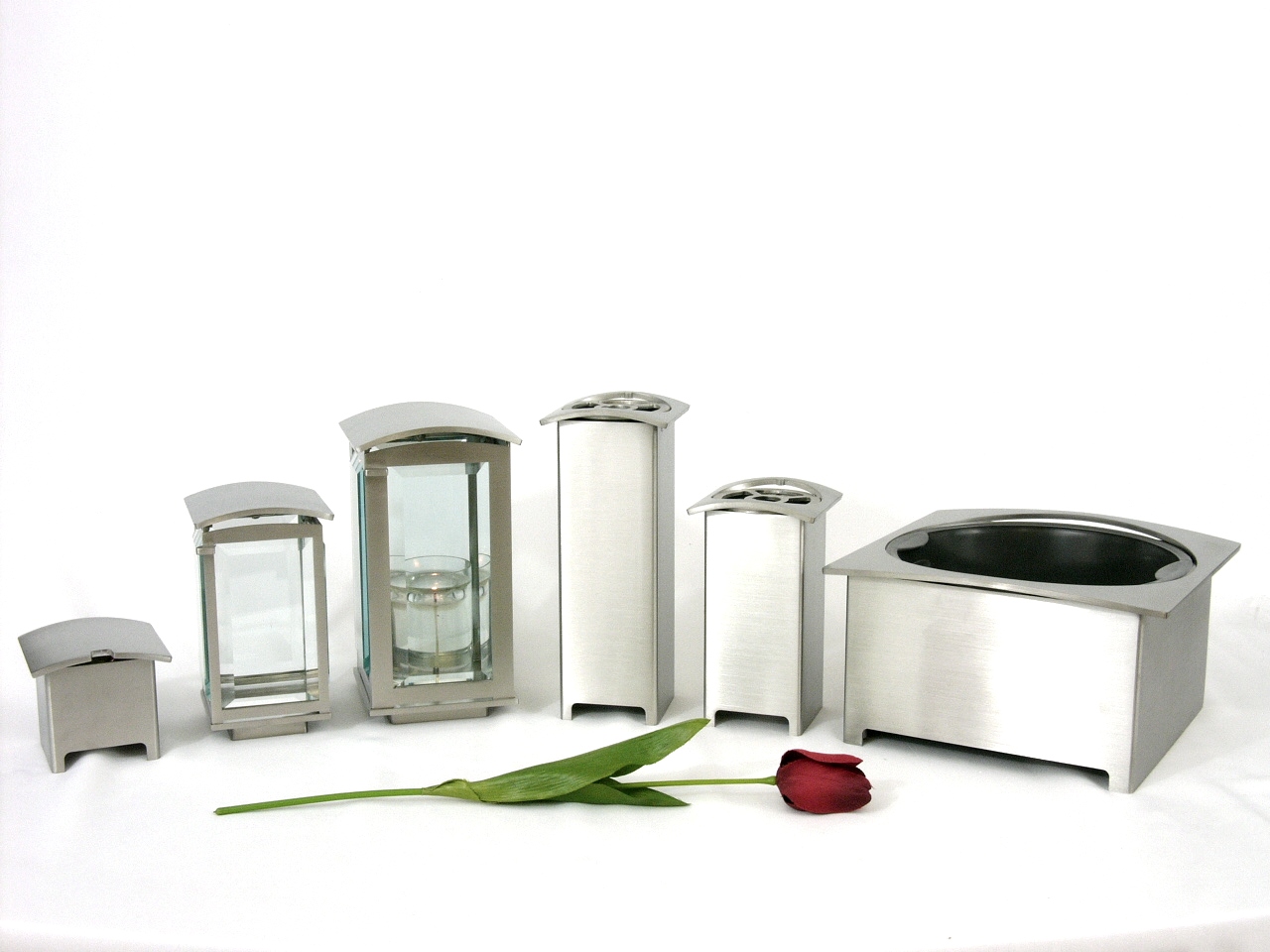 Vase "Quadrat" aus Edelstahl