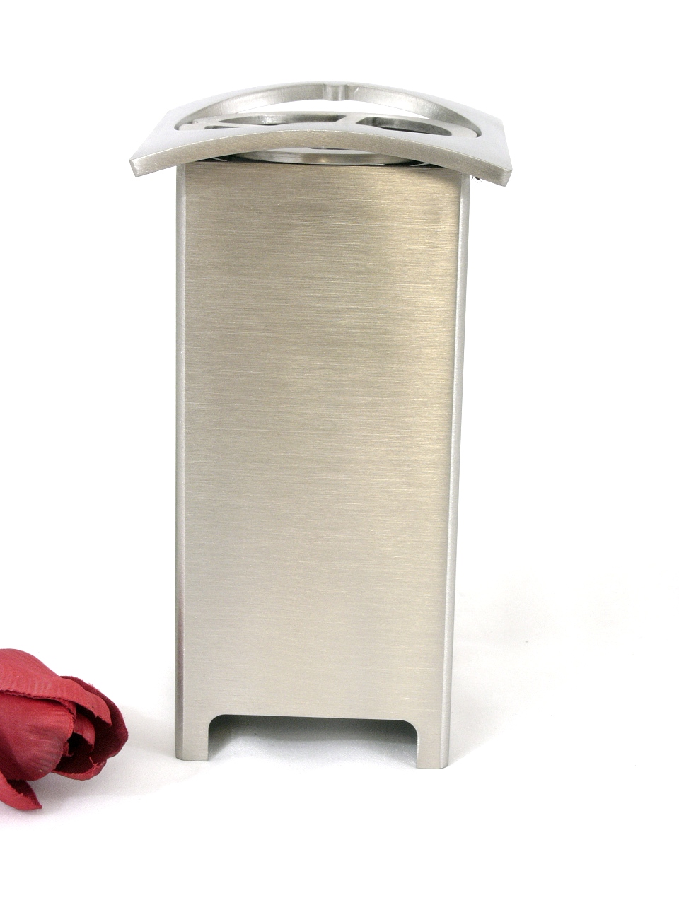 Vase "Quadrat" aus Edelstahl
