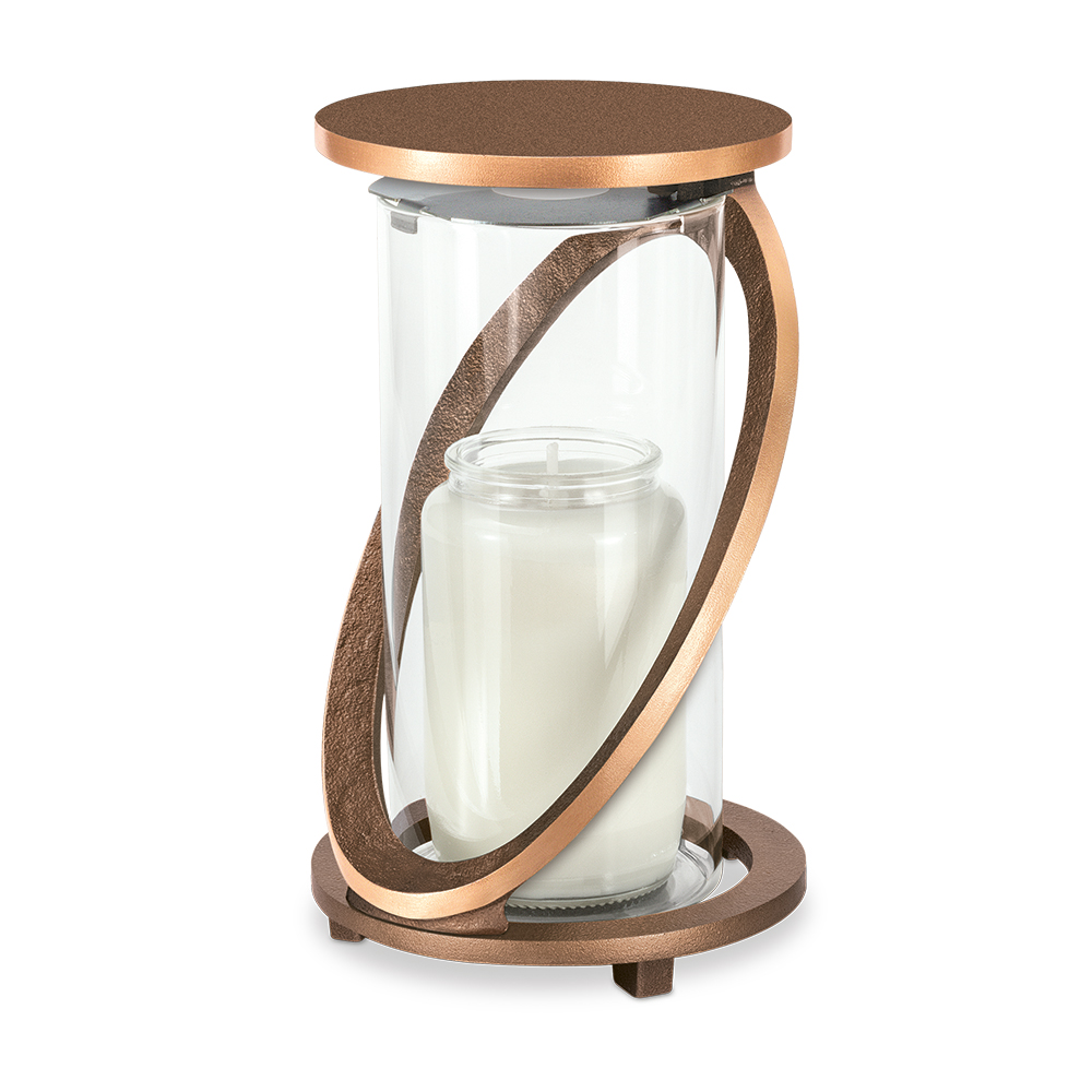Urnengrablaterne, Grableuchte,verschiedene Farbtöne | Bronze - braun