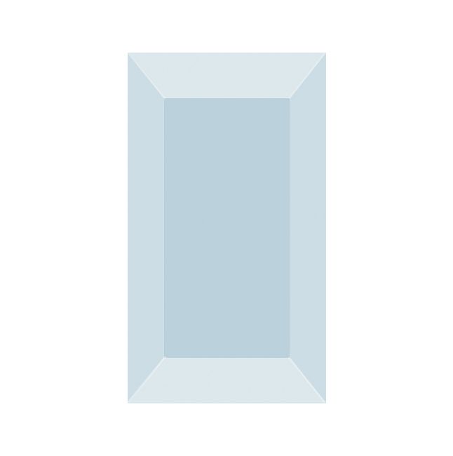 Kristallglasscheibe, 13,5 x 8,3 cm, im Facetteschliff, Ersatzglas für Laterne