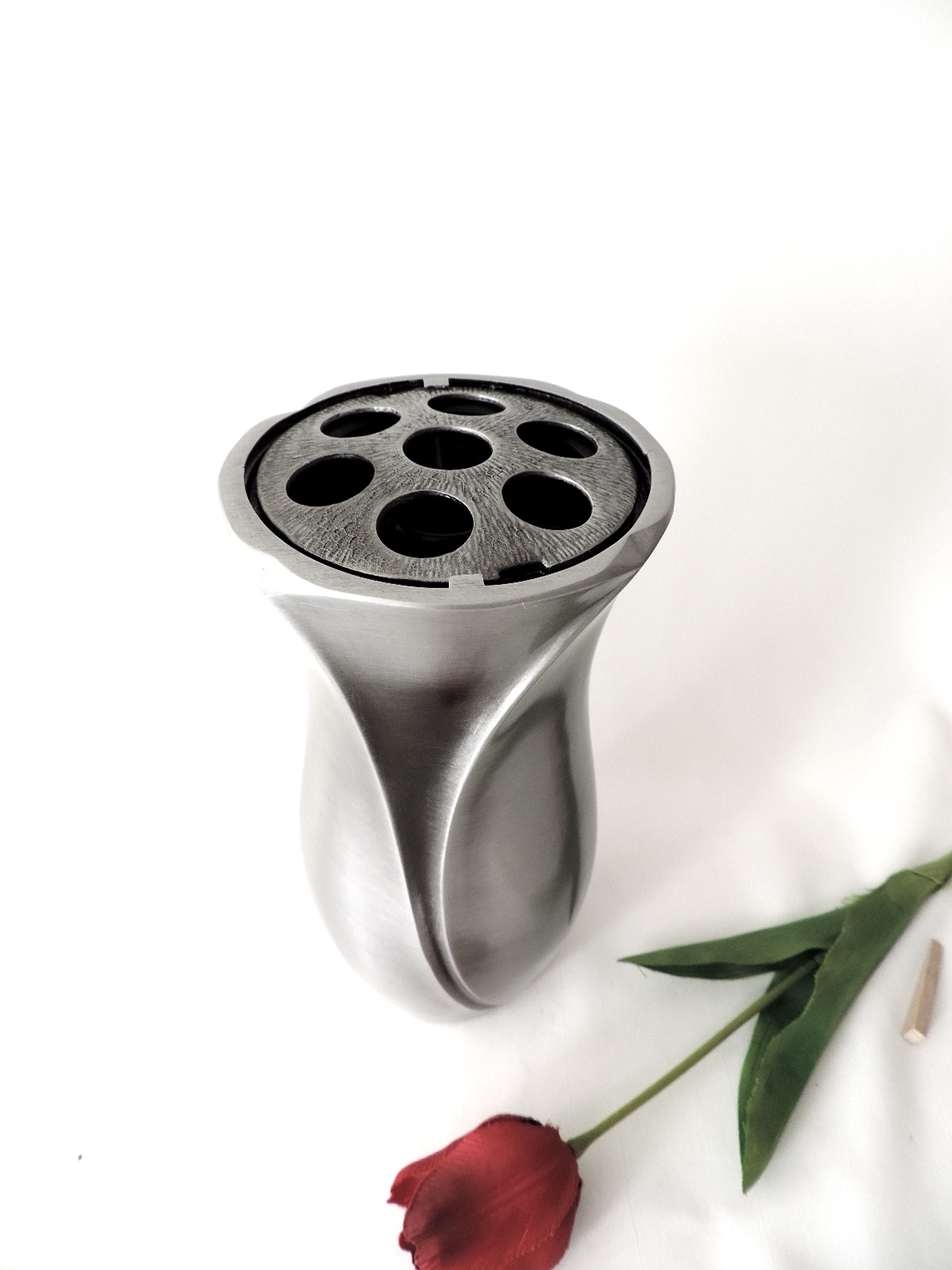 Stilvolle Grabvase, Blumenvase, Grabschmuck, Vase