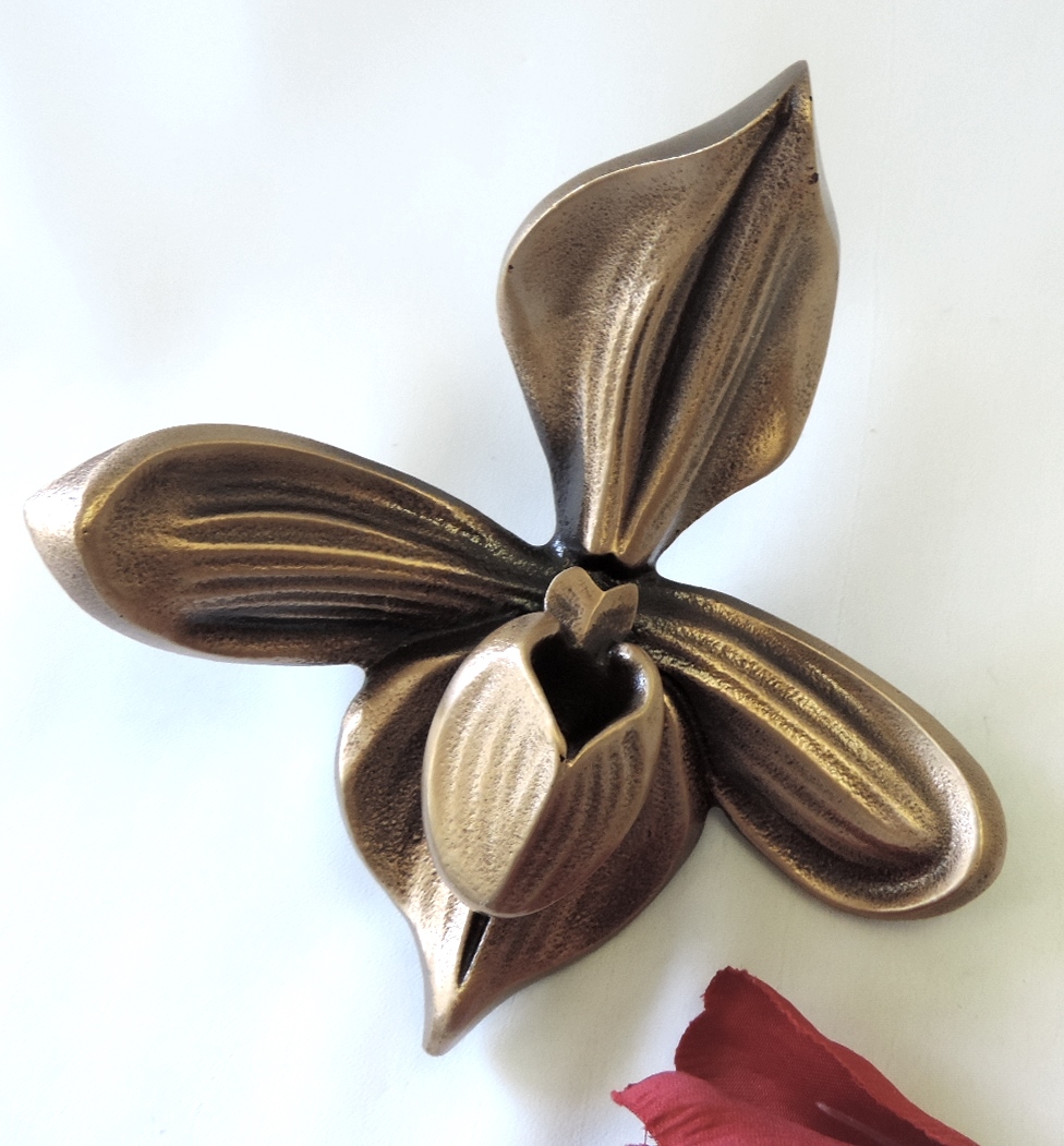 Orchideenblüte, Bronze, Grabschmuck, Blume