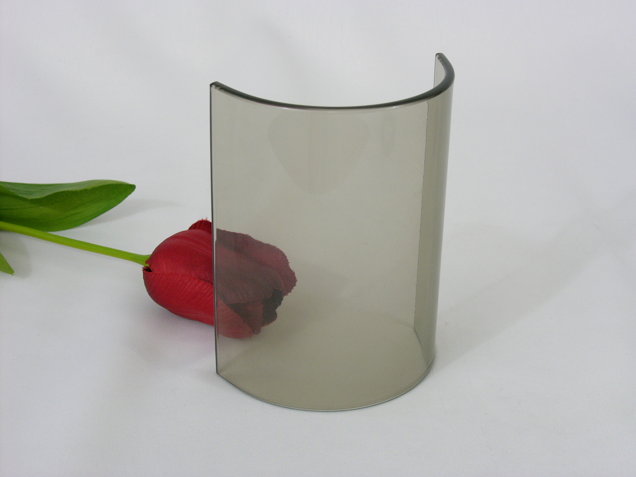 Glas, Halbzylinder, 5 Größen, rauchfarben