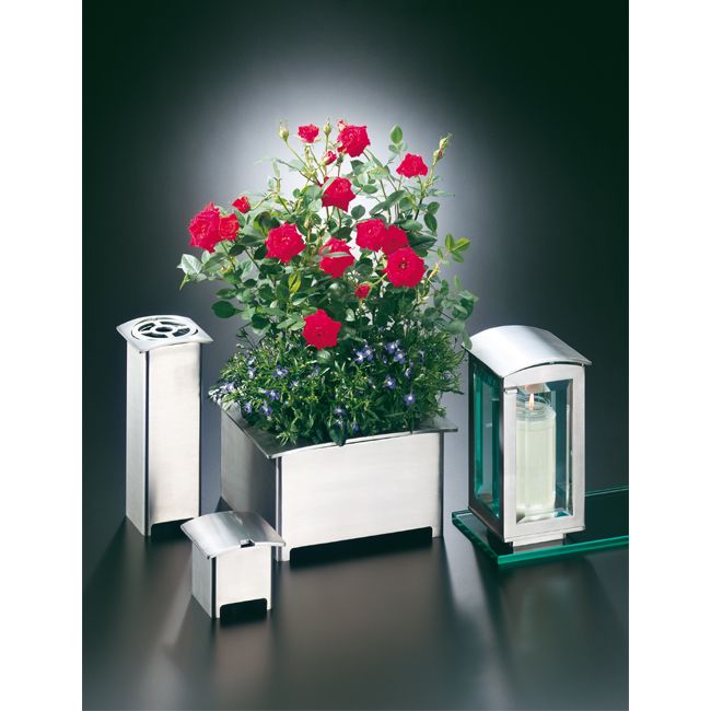 Vase "Quadrat" aus Edelstahl